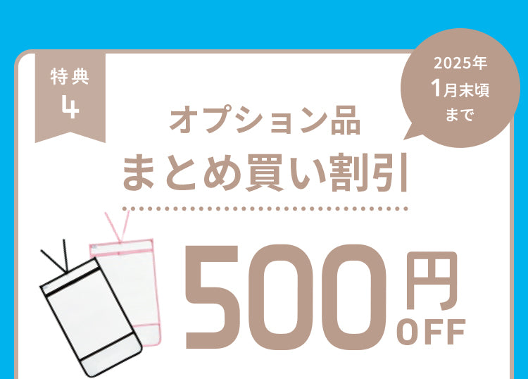 オプション品まとめ買い割引 500円OFF